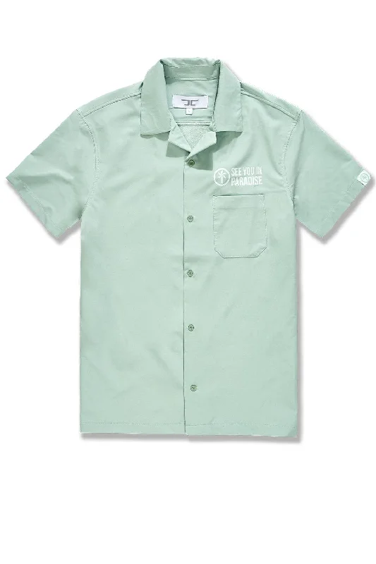 Bay Area Mechanic S/S Shirt (Sage) Polished Men's Silk Polished Men's Silk