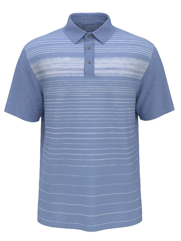 Men's Short Sleeve Coastal Stripe Print Polo Confident Men's High Confident Men's High