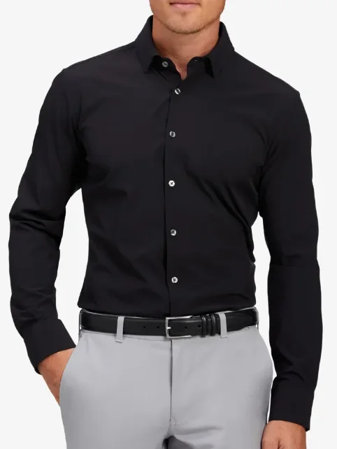 Leeward Sport Shirt- Black Minimalist Men's Casual  Minimalist Men's Casual 