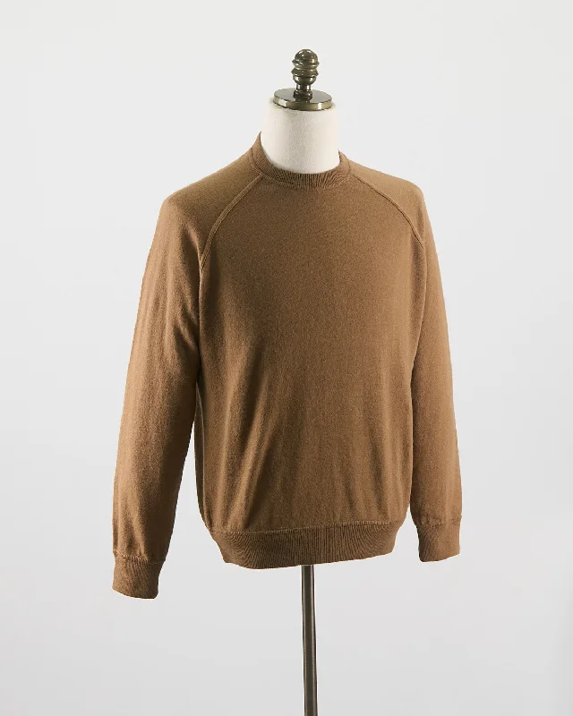 Wardrobe Staple Cashmere Blend Raglan Crewneck Casual Sweater Classic Men's Pin Classic Men's Pin