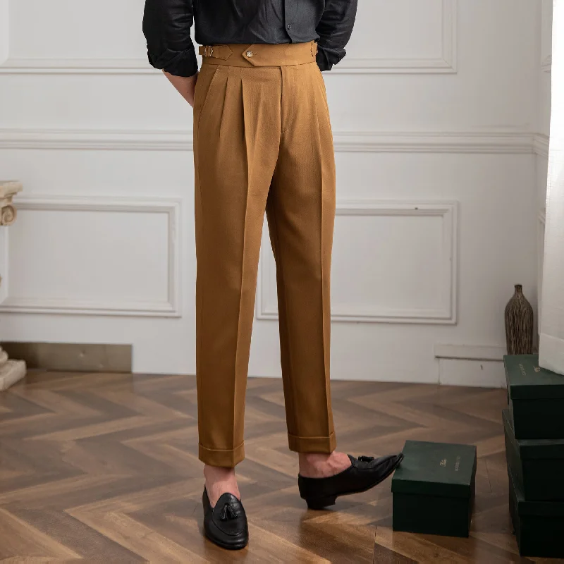 Casino Royale Pleated Trousers Polished Men's Silk Polished Men's Silk