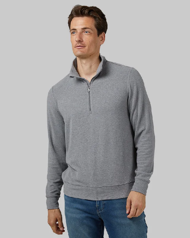 MEN'S SWEATER KNIT 1/4 ZIP TOP Practical Men's Quick Practical Men's Quick