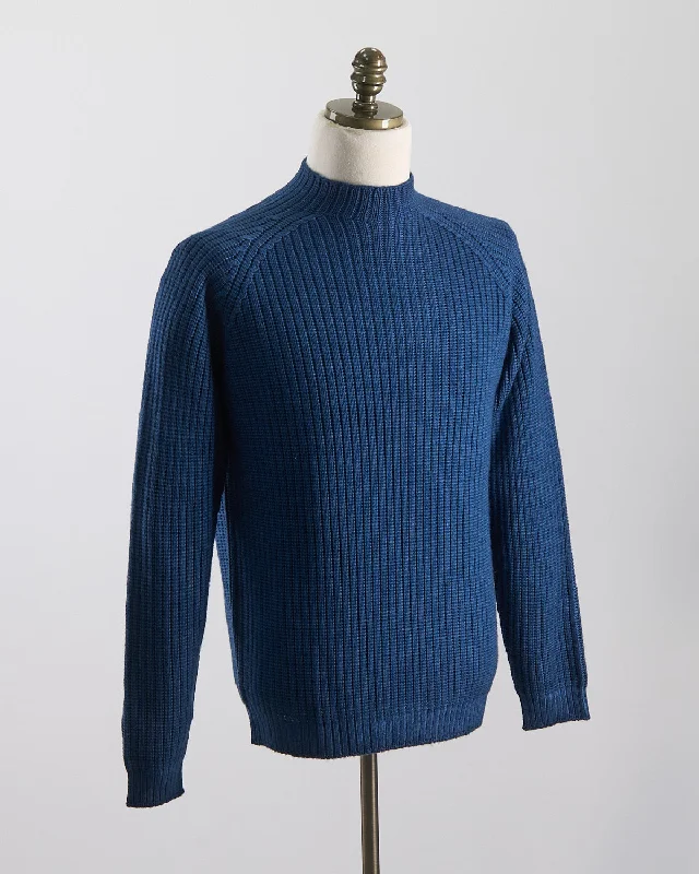 Ribbed Cable Mock Neck Sweater Trendy Men's Oversized Trendy Men's Oversized