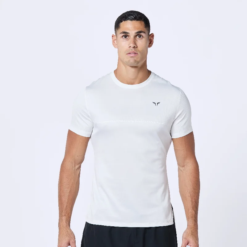 Essential Contrast Tee - Pearl White Laid Laid