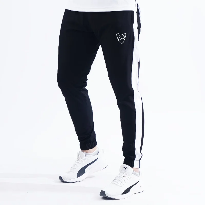 Tf-Black Micro Bottoms With White Side Panel Athletic Men's High Athletic Men's High