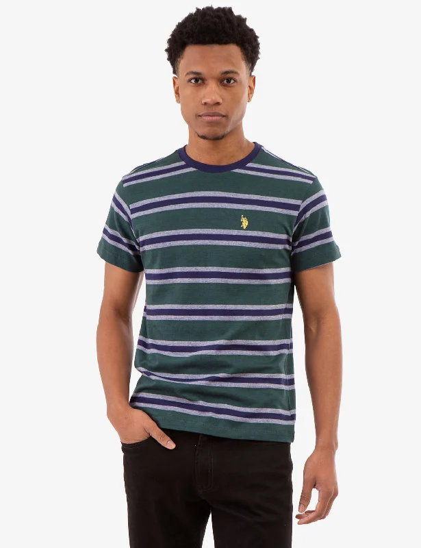 BIRDSEYE STRIPE JERSEY T-SHIRT Polished Men's Satin Polished Men's Satin