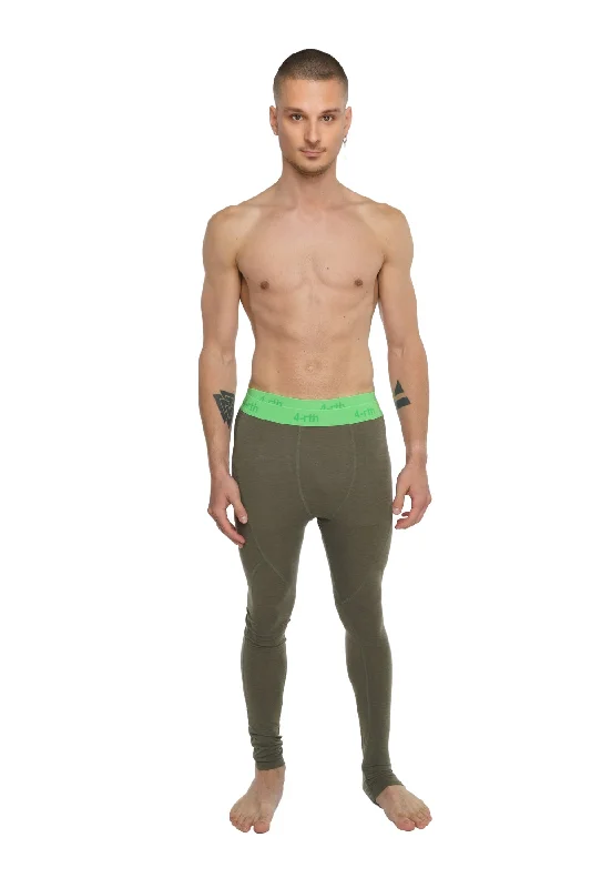 Performance Yoga Leggings - Long (Olive Green) Sporty Men's Tennis Sporty Men's Tennis