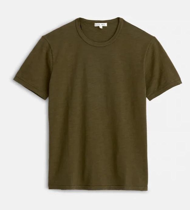 Alex Mill - Standard T-Shirt in Slub Cotton - Faded Deep Olive Classic Men's Pin Classic Men's Pin