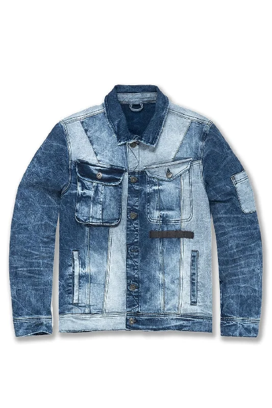 Fort Greene Denim Trucker Jacket (Tonal Blue) Stylish Men's Tropical  Stylish Men's Tropical 