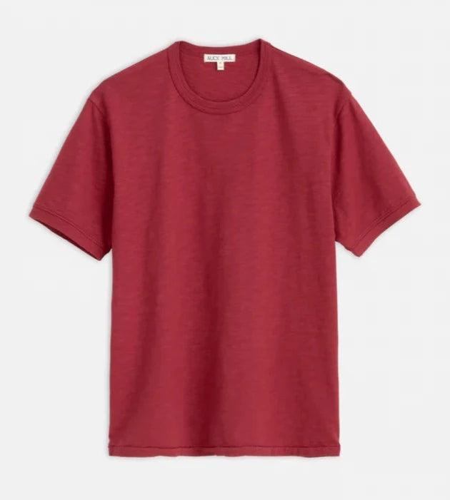 Alex Mill - Standard T-Shirt in Slub Cotton - Currant Hip Men's Retro Hip Men's Retro