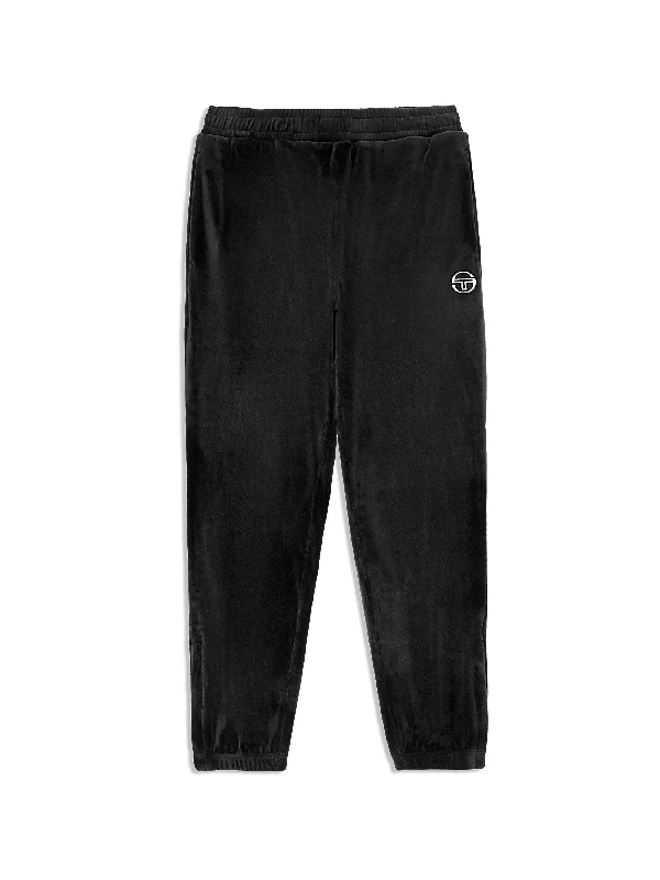 Ostuni Velour Track Pant- Black Beauty Edgy Men's Punk Edgy Men's Punk