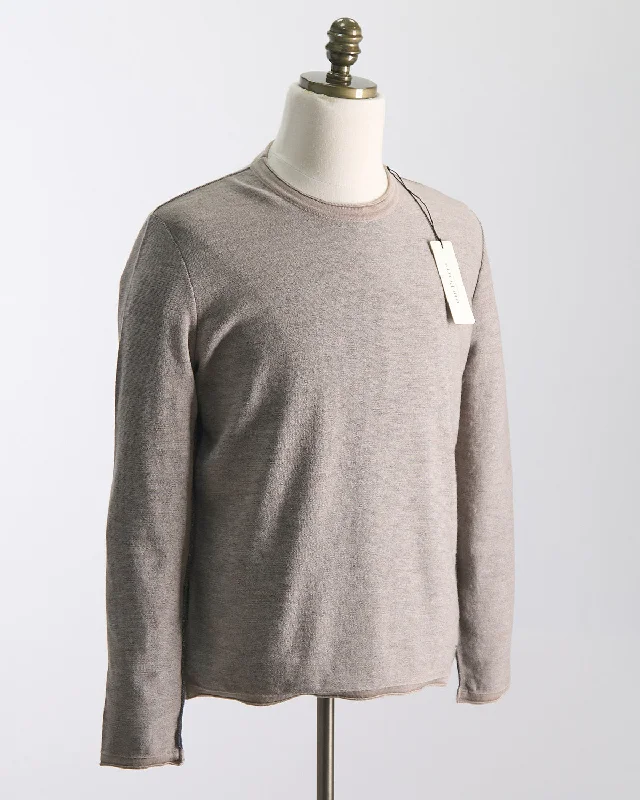 Soft Two-Tone Crewneck Sweater Relaxed Men's Beach Relaxed Men's Beach