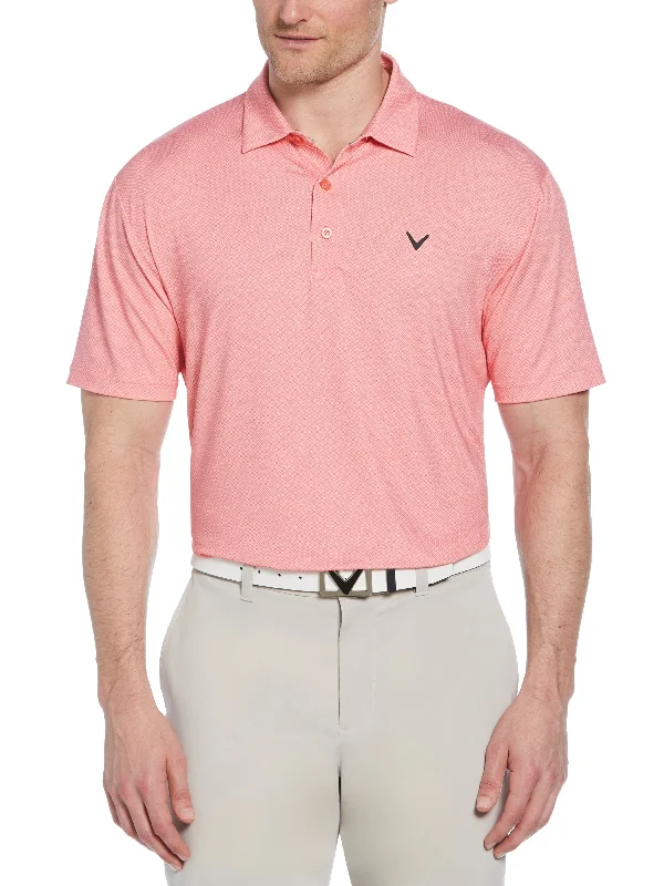 Men's Heather Geo Print Golf Polo Street Street