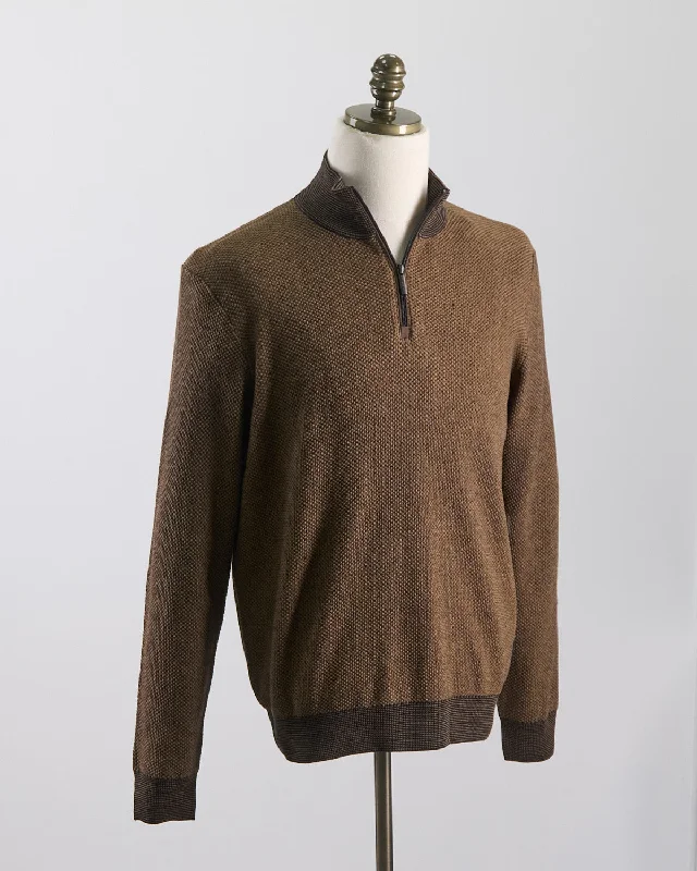 All Season Cotton Piqué Quarter Zip Sweater Cclassic Men's Tweed Cclassic Men's Tweed