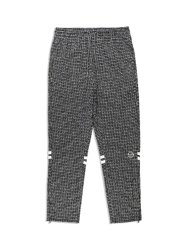 Dallas Houndstooth Track Pant- Black Beauty Laid Laid