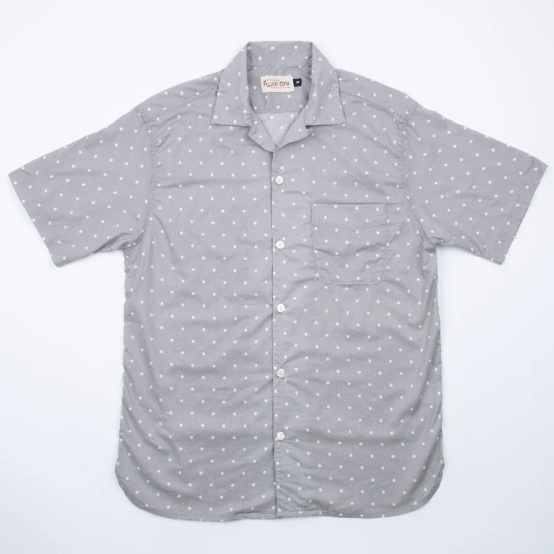 Freenote Cloth - Hawaiian Polka Dot - Grey Monochromatic Office Style Monochromatic Office Style