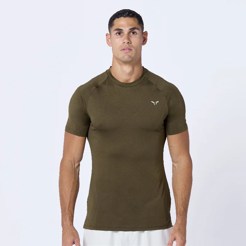 Essential Ultralight Gym Tee - Dark Olive Unique Men's Upcycled Unique Men's Upcycled