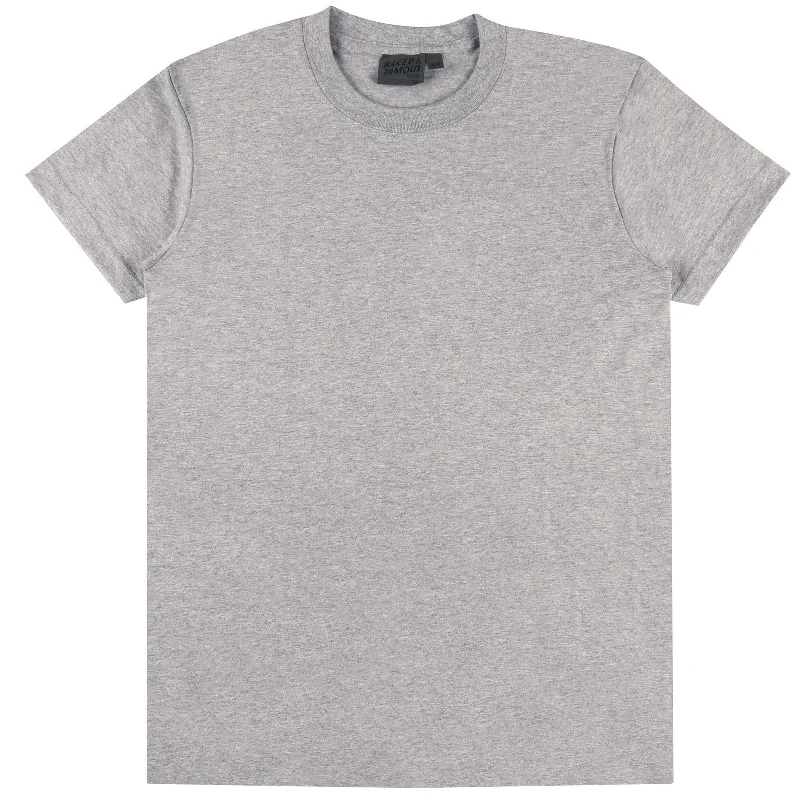 Circular Knit T-Shirt (Heather Grey) Monochromatic Office Style Monochromatic Office Style