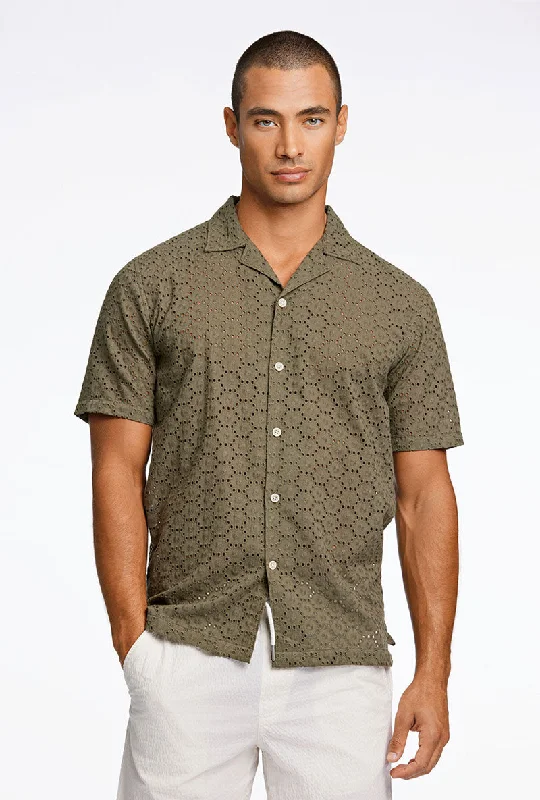 LINDBERGH EMBROIDERY SS SHIRT Refined Men's European Refined Men's European