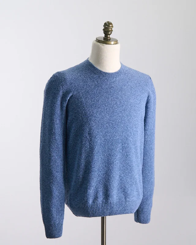 Wool Acrylic Crewneck Sweater Luxurious Men's High Luxurious Men's High