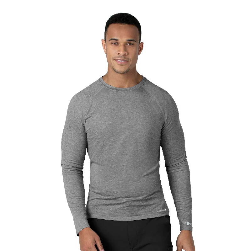 Carhartt Force Sub-Scrubs Men's Performance Long Sleeve Tee - Grey Heather Confident Men's Power Confident Men's Power