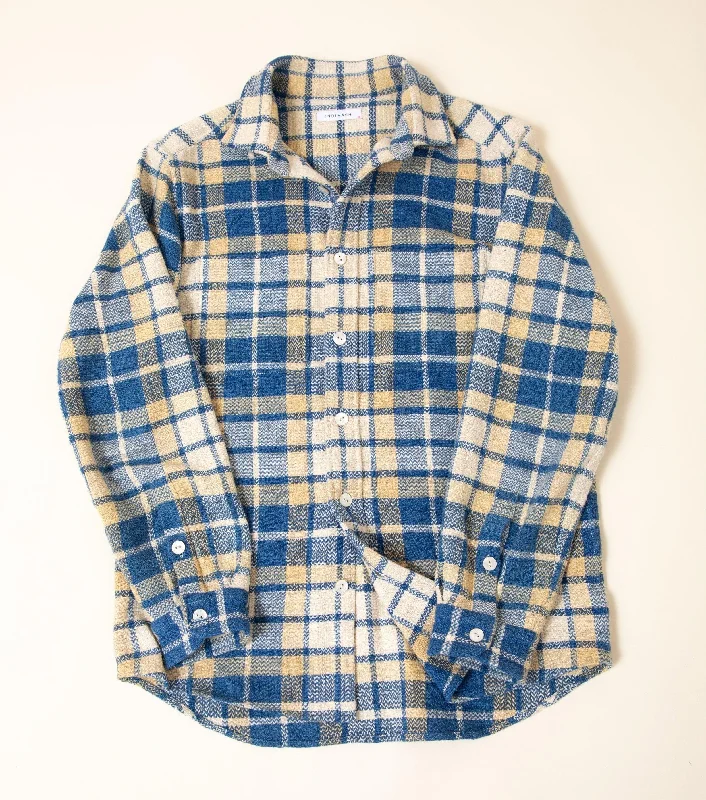 INDI+ASH - Ames Work Shirt - Santa Fe Big Plaid Bold Men's Animal Bold Men's Animal