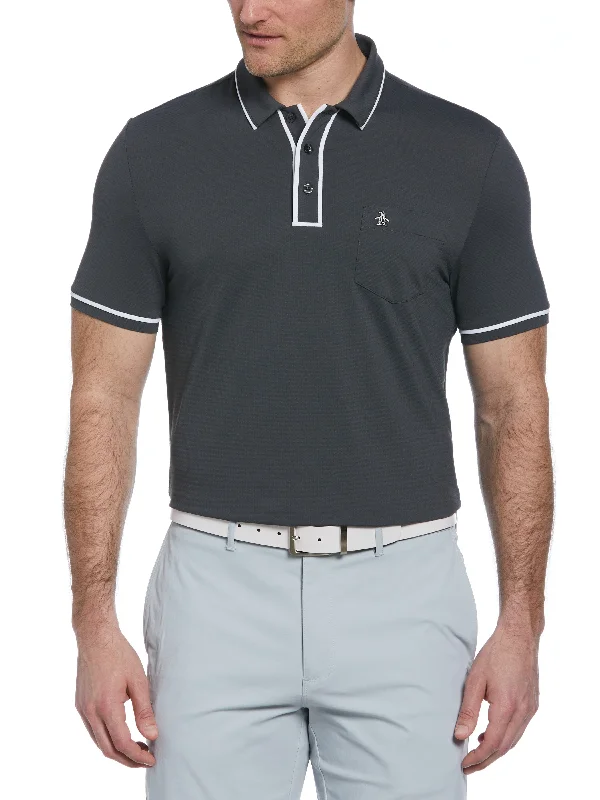 Men's Technical Earl Short Sleeve Golf Polo Shirt Bold Men's Statement Bold Men's Statement