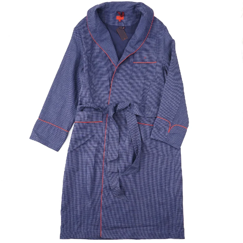 Isaia Wool-Silk-Linen Belted Robe Adventure Adventure