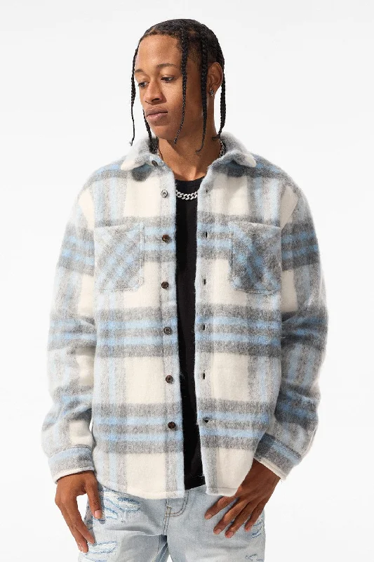 Vandal Flannel Shacket (Sky Blue) Unique Men's Patch Unique Men's Patch