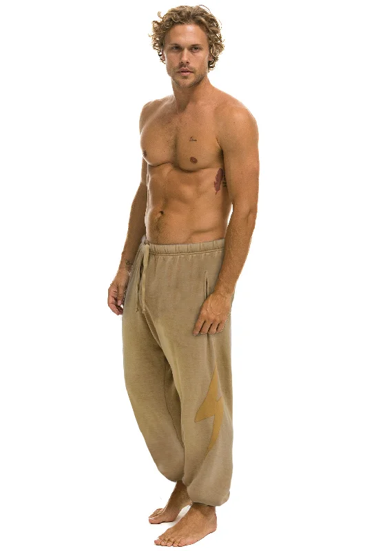 BOLT STITCH SWEATPANTS - FADED TAN Casual Men's Japanese  Casual Men's Japanese 