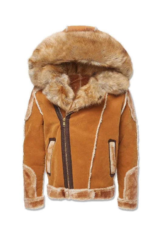 El Jefe Shearling Moto Jacket (Cognac) Minimalist Men's Casual  Minimalist Men's Casual 