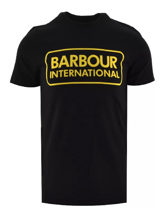 Barbour International Graphic T-shirt Black Youthful Men's Pop Youthful Men's Pop