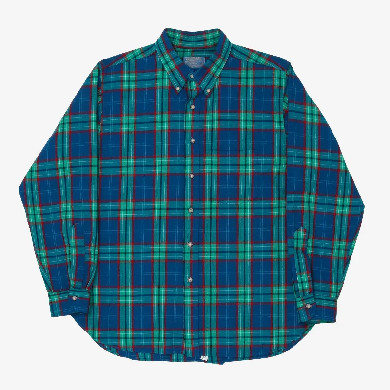 Vintage 1960s Plaid Shirt Business Business