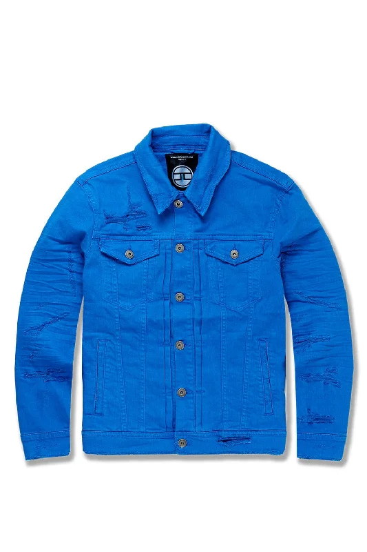 Tribeca Twill Trucker Jacket (Exclusive Colors) Cool Men's Distressed Cool Men's Distressed