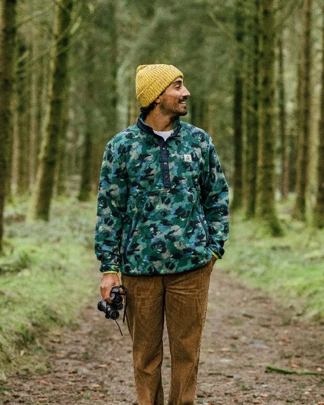 Adrift Recycled Polar Fleece - Alpine Camo Rain Forest Elegant Men's Cashmere Elegant Men's Cashmere