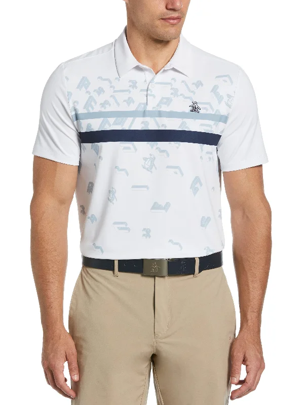 Men's Got Game Engineered Stripe Block Print Polo Masculine Men's  Masculine Men's 