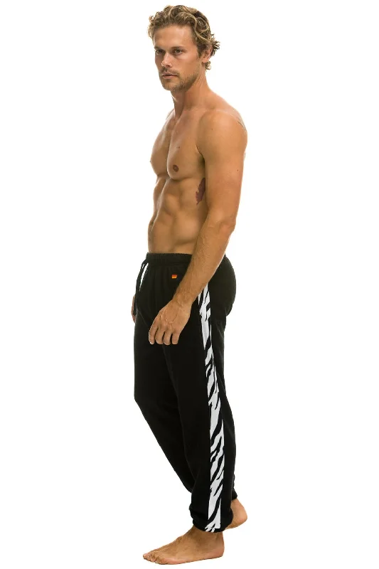 ZEBRA STRIPE SWEATPANTS - BLACK // ZEBRA Relaxed Men's Australian  Relaxed Men's Australian 