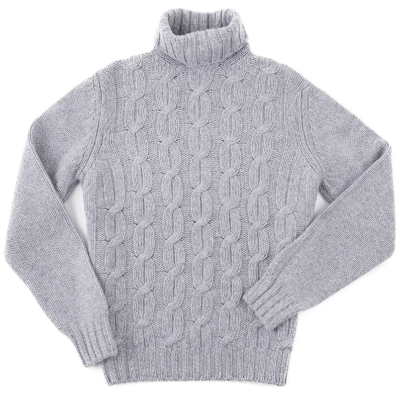 Fedeli Cable Knit Cashmere Sweater Sleek Men's Contemporary  Sleek Men's Contemporary 