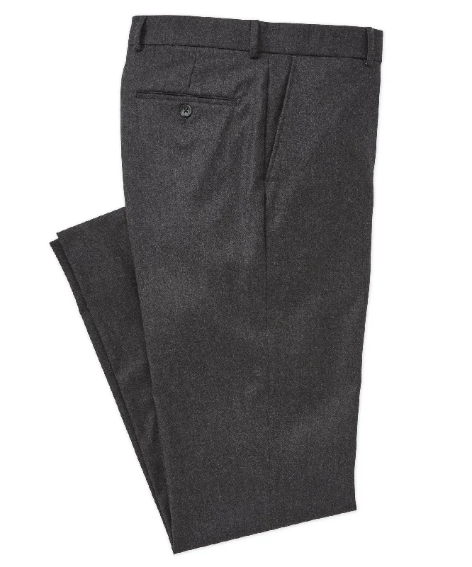 Wool-Cashmere Flannel Flat-Front Trouser Adventure Adventure