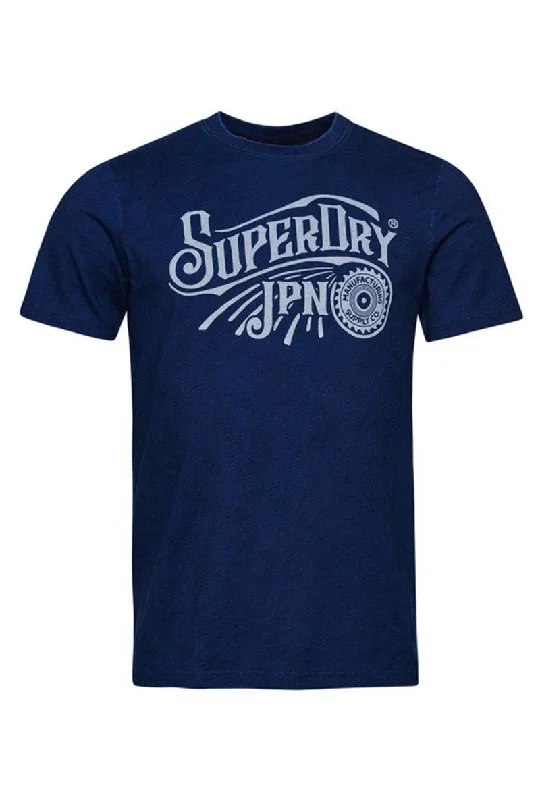 SUPERDRY SCRIPT INDIGO WW TSHIRT Cool Men's Skate Cool Men's Skate