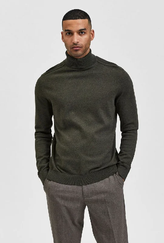 SELECTED HOMME BERG ROLL NECK PULLOVER Masculine Men's Thick Masculine Men's Thick