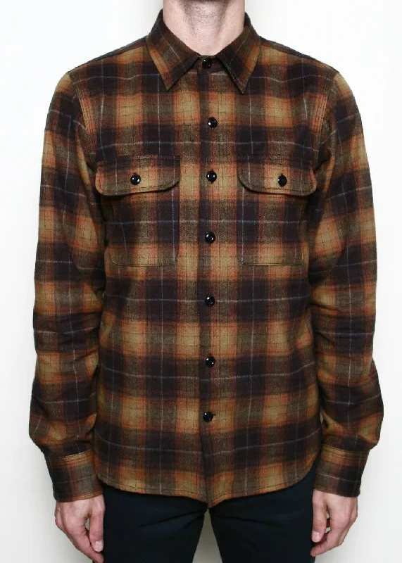 Rogue Territory - Field Shirt in Sienna Brushed Plaid Streetwear Style Streetwear Style