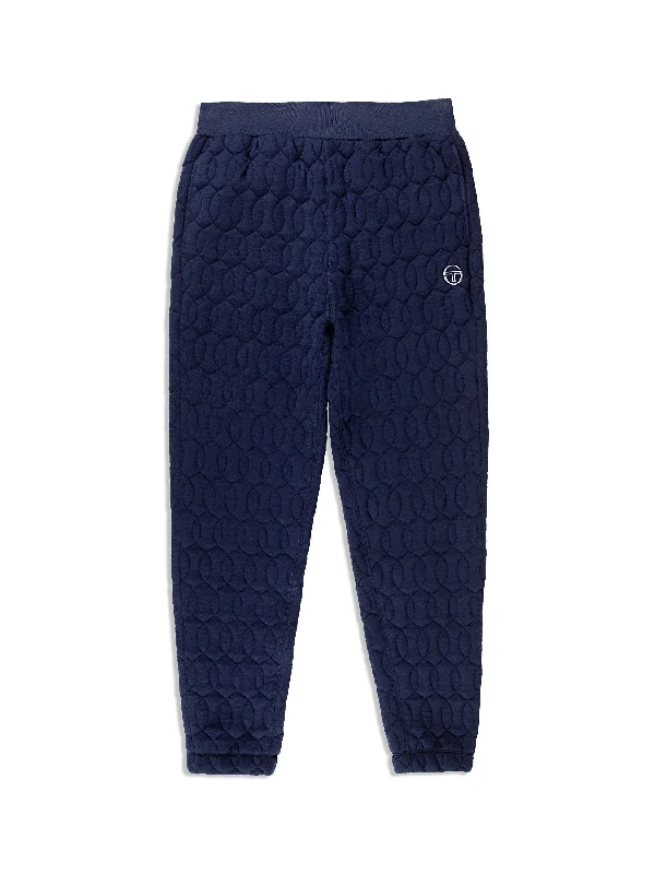 Aversa Quilted Sweatpant- Maritime Blue Unique Men's Upcycled Unique Men's Upcycled