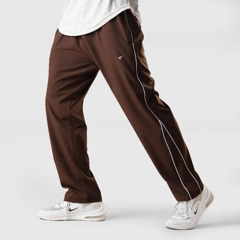 Tf-Premium Brown Baggy Piping Bottoms Refined Men's European Refined Men's European