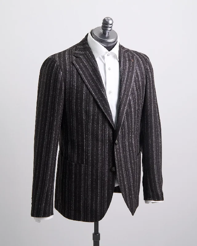 Emboldened Stripe 'Perfect Fit' Soft Wool Sport Jacket Unique Men's Patch Unique Men's Patch