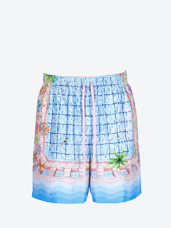 Silk twill shorts Stylish Men's Tropical  Stylish Men's Tropical 