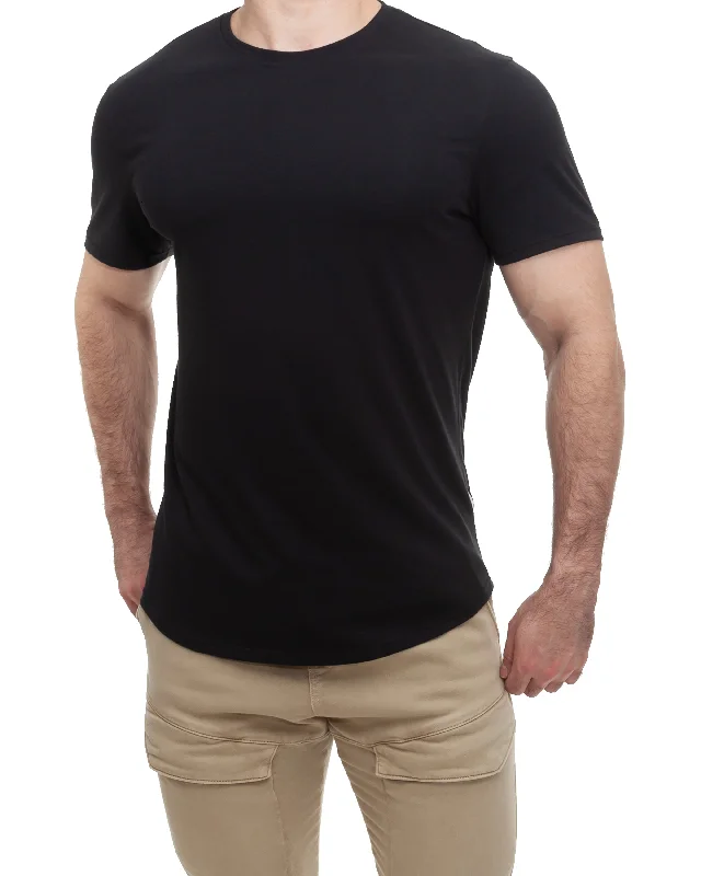 Black Sport T-Shirt Casual Men's Loose Casual Men's Loose