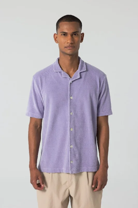 Unfeigned - Button-down Polo Velour - Lavender Cozy Men's Sherpa Cozy Men's Sherpa