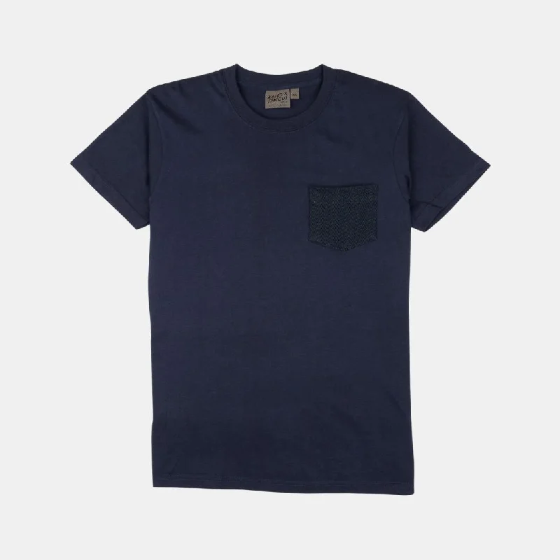 Pocket Tee (Navy + Yagasuri Denim) Dynamic Men's Moto Dynamic Men's Moto