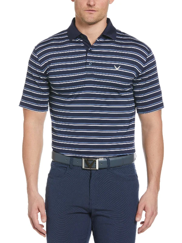 Men's Feeder Stripe Golf Polo Trendy Men's Bucket Trendy Men's Bucket